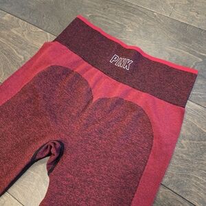 Victoria's Secret PINK Seamless Leggings, Size Medium, Red